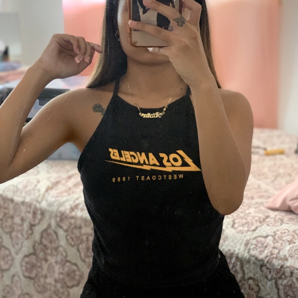 Dirtee Laundry | Los Angeles Black Halter Top